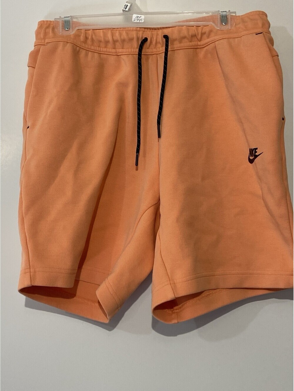 Mens NIKE Orange Frost Sportswear Tech Fleece Washed Shorts Sz M